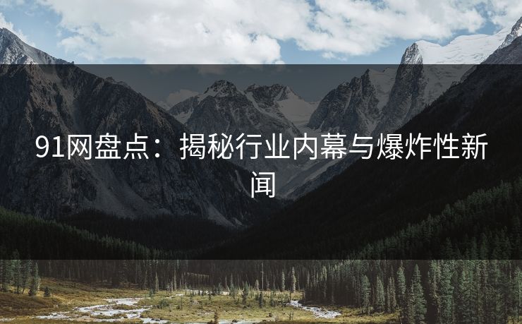 91网盘点：揭秘行业内幕与爆炸性新闻